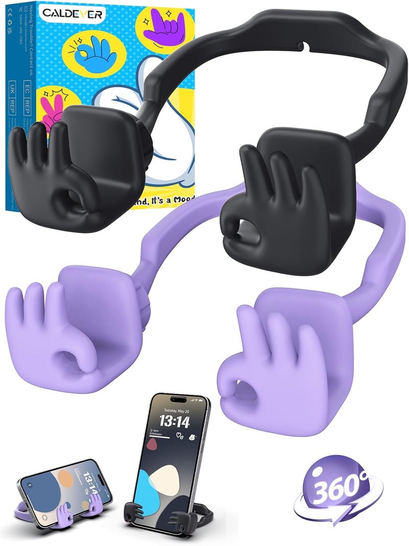 CALDEVER Valentines Day Gifts for Teens Girls Kids Women Her: 2 Pack Funny Gifts Cell Phone Stand OK Phone Holder for Desk Teenage Adults Wife Mom Daughter Birthday Presents Useful Gadget Trendy Stuff Ideas - Image 1